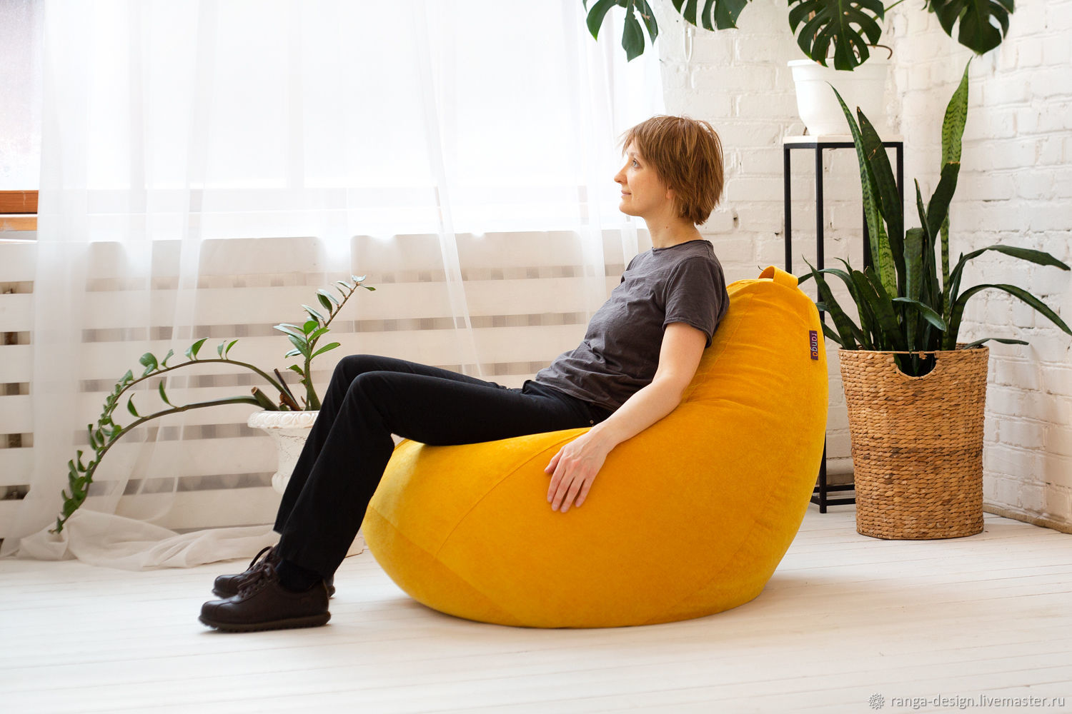 5330d6a4c63bd3530b3c52710akf dlya doma i interera kreslo meshok yellow bag s