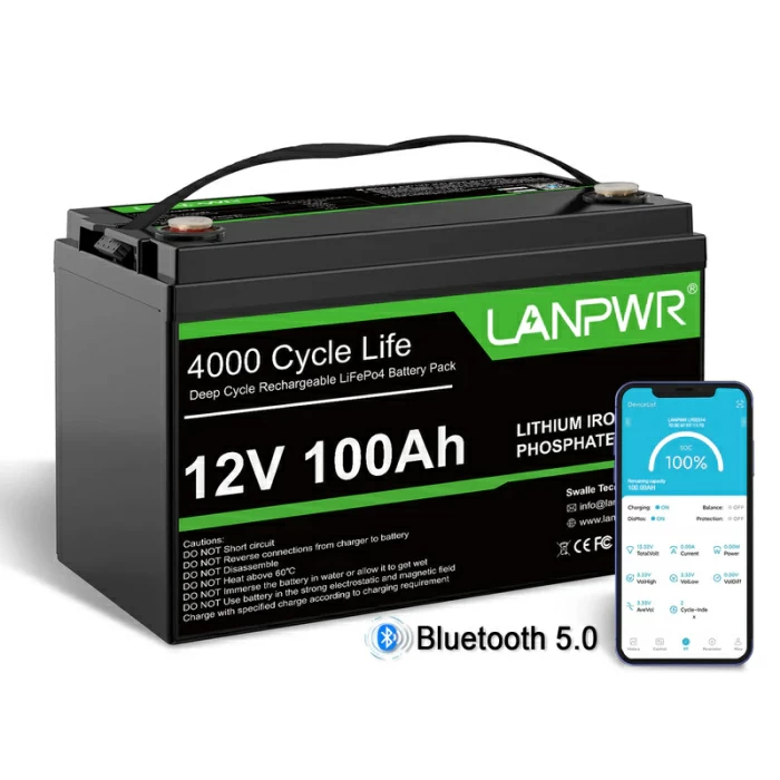 LiFePO4 аккумулятор 12v 100ah bms bluetooth
